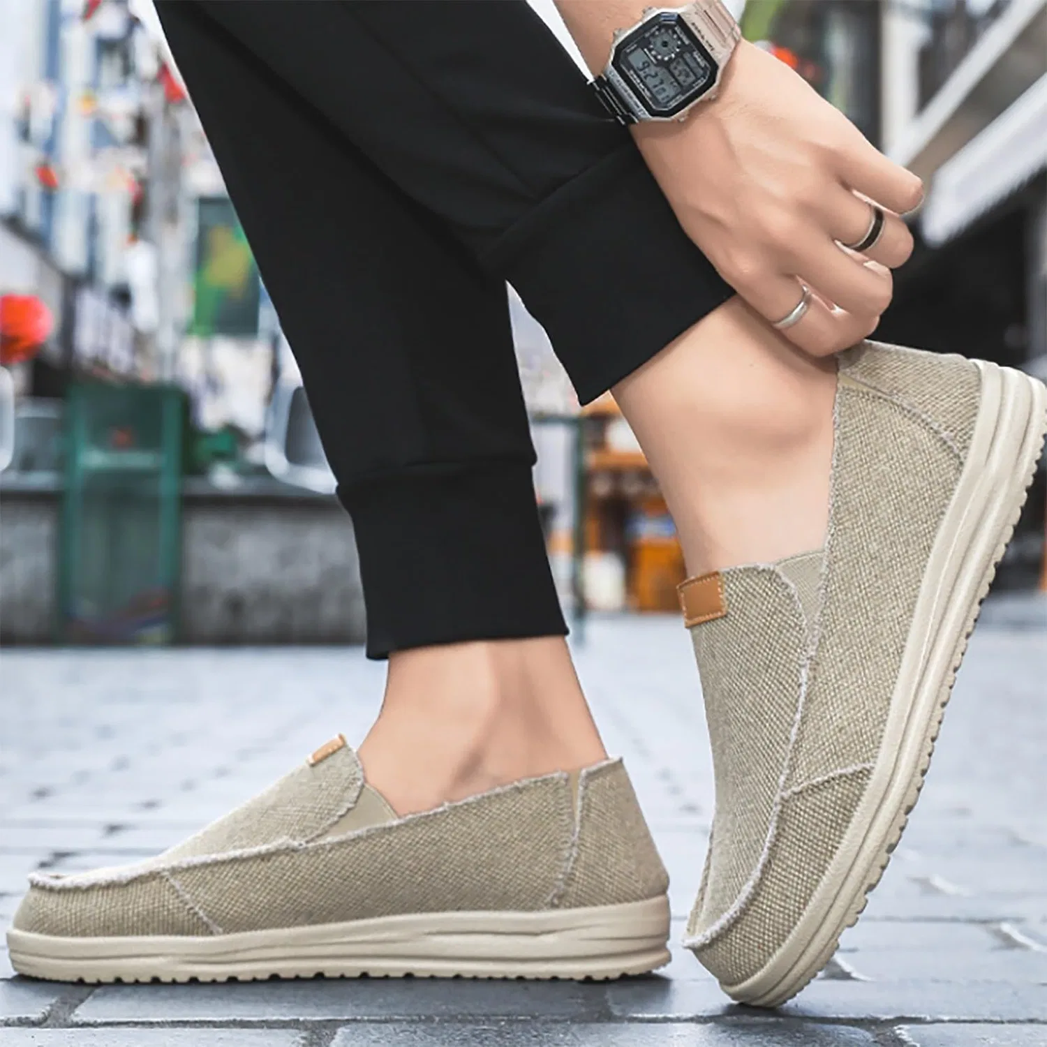 Детские кеды для девочек Mesh Breathable Dinglong, Beige — фото 4