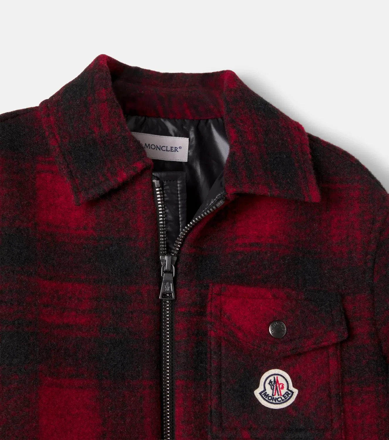 Легкая куртка с принтом Moncler Enfant, красный — фото 4