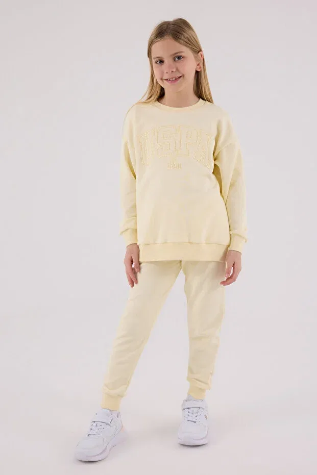 Детский спортивный комплект для девочек с принтом Licensed U.S. Polo Assn., Yellow — фото 3