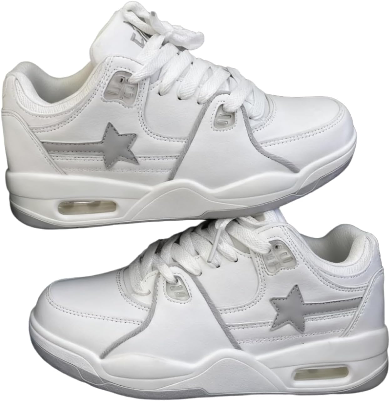 

Кроссовки Star Platform для женщин с воздушной подушкой, цветной блок, классические маленькие белые, ретро стиль, для бега и ходьбы Ojqih