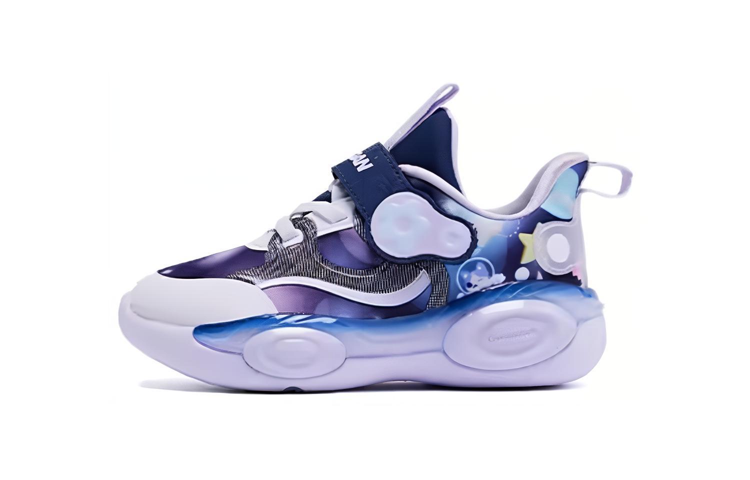 

QIAODAN Скользостойкие амортизирующие износостойкие низкие детские ботинки Purple Blue Infant And Toddler