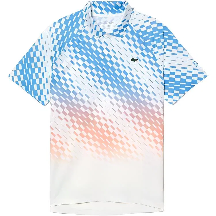 Мужское поло LACOSTE Djokovic Collaboration, Blue/YI5 — фото 3