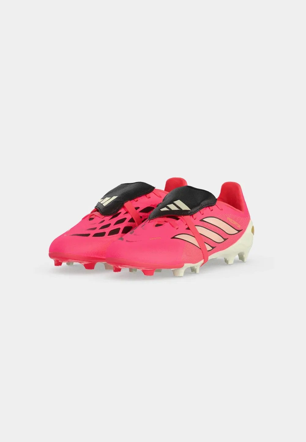 Футбольные бутсы Predator League с откидным язычком, унисекс, для твердого грунта Adidas Performance, Solar Turbo/Thermal Chrome/Core Black — фото 3