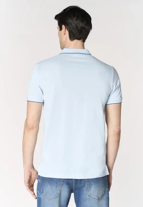 Поло из хлопка пике U.S. Polo Assn., Blu, синий — фото 3