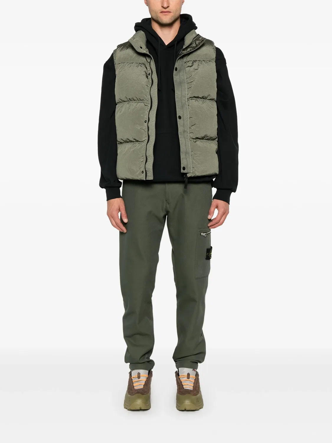 Stone Island Брюки Compass в мшисто-зеленом — фото 3