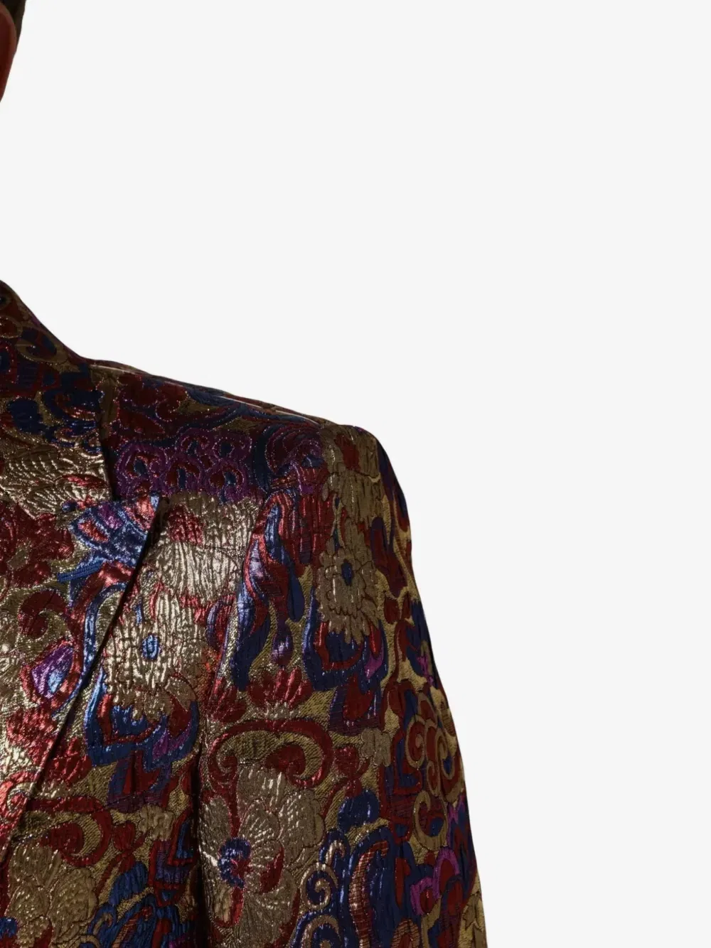 Жаккардовый однобортный блейзер DOLCE & GABBANA, золотой — фото 4