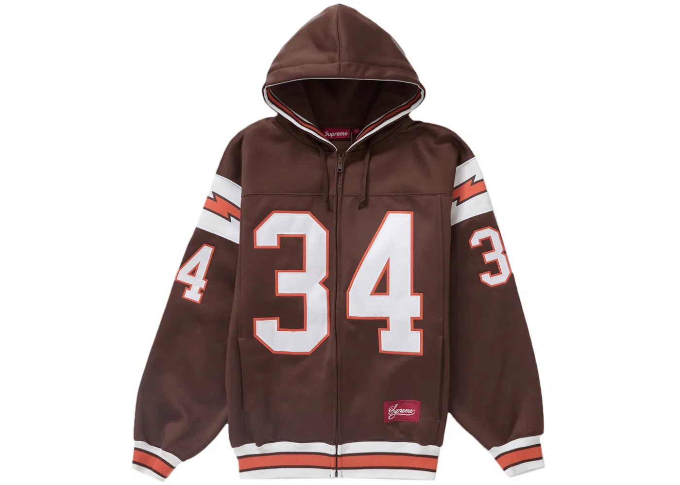 Мужская худи на молнии с принтом Sweatshirt Supreme, Brown