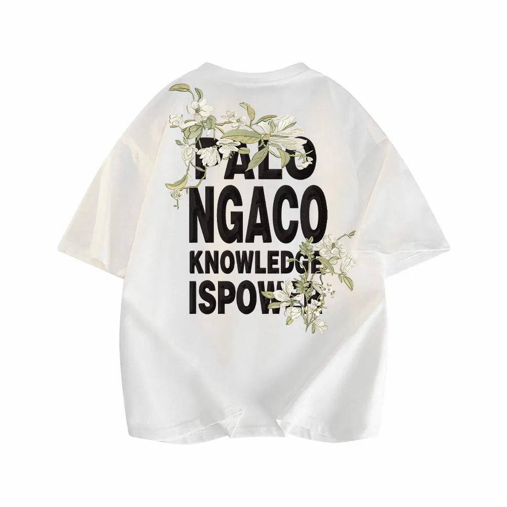 Футболка детская с коротким рукавом PAL ONGACO, White (Black Letter)
