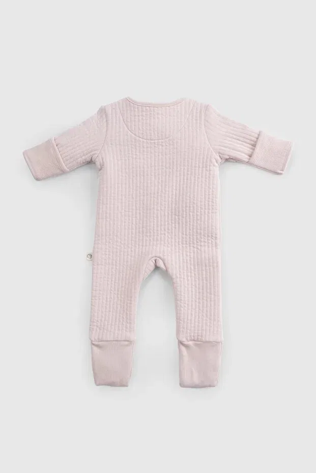 Детский комбинезон для девочек стеганый Little Gusto, Pink — фото 3