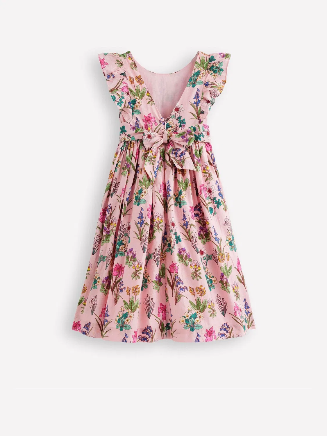 Платье миди с вышивкой, модель Pink Bow Back Boden, розовый — фото 3