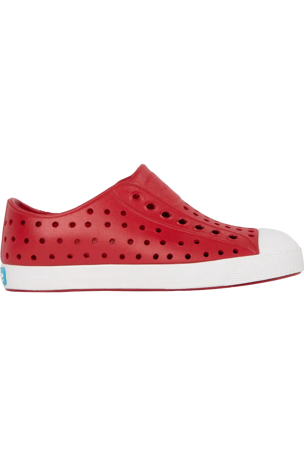 Кеды детские водонепроницаемые Jefferson Slip-On Native Shoes, Ruby Red/Shell White — фото 3