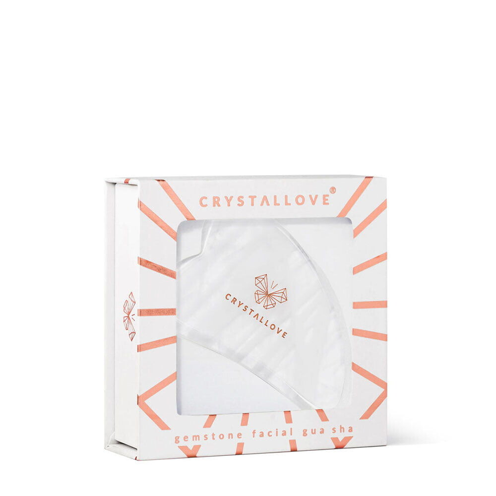 Crystallove Crystal Collection Массажная пластина для лица гуаша из горного хрусталя, 1 шт. — фото 3