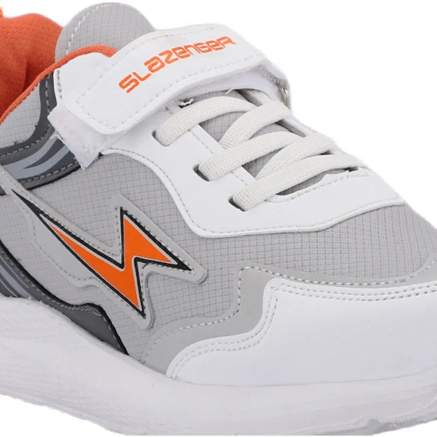 Кроссовки детские с липучками KAOR KTN Slazenger, Серо-оранжевый — фото 4