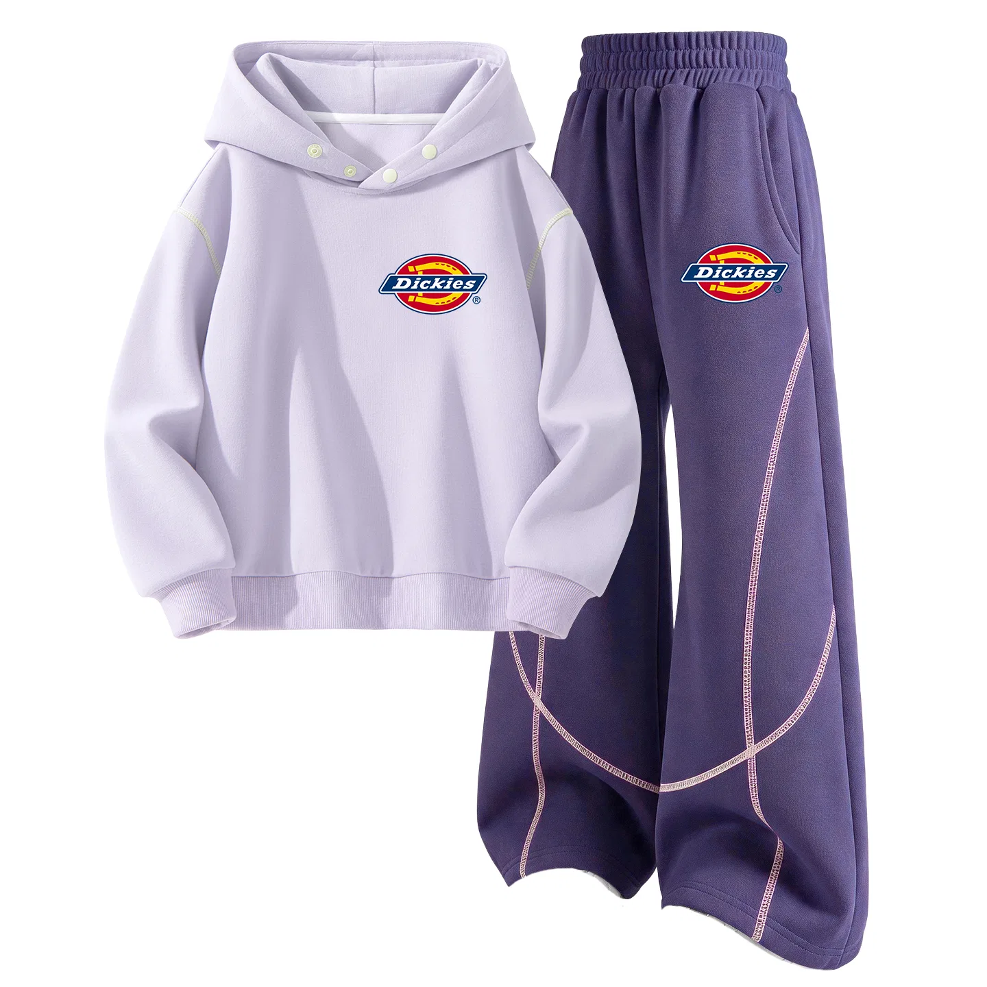 Детский комплект из двух худи с капюшоном Dickies, Milk Taro Purple/Berry Purple