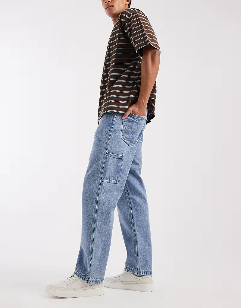 Джинсы Levi's Workwear 568 свободного прямого кроя, рабочие, светло-голубой
