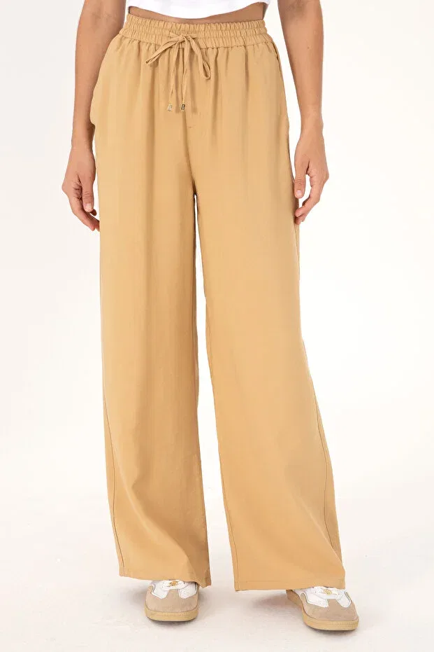 Женские брюки свободного кроя из модала U.S. Polo Assn., Camel — фото 2