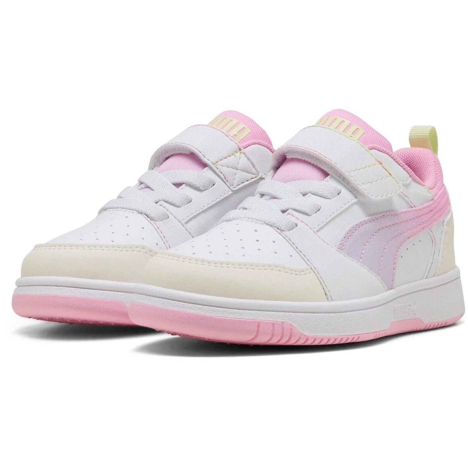 Детские кроссовки Puma Rebound V6 Lo Come On Ac Ps W, Weiß / Rosa — фото 3