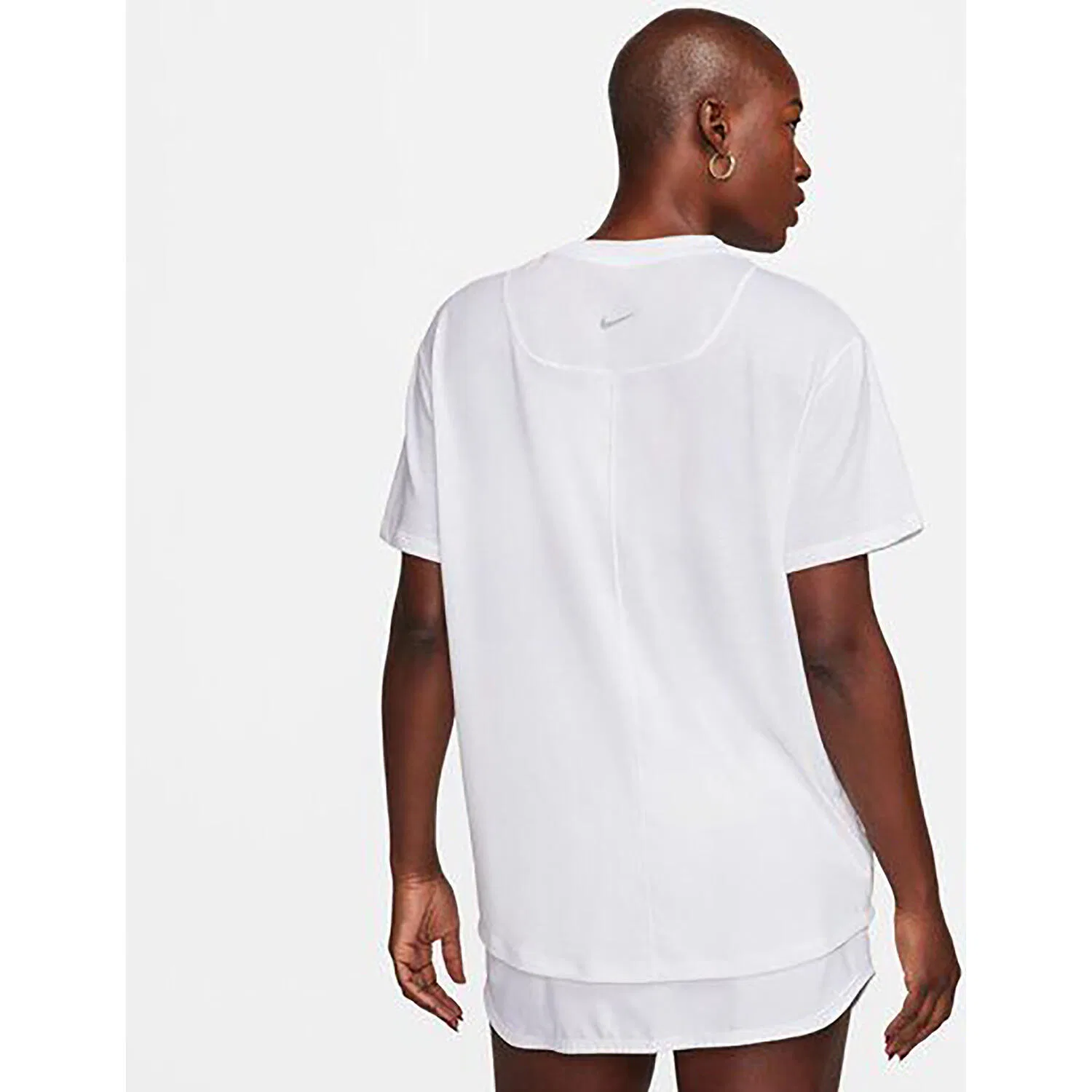 Женский топ Nike One Relaxed DF SS Top, белый — фото 3