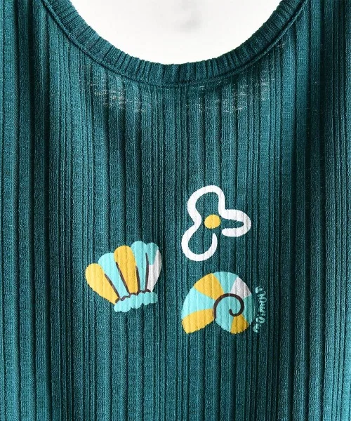 Детский комплект из топа и брюк с принтом, Summer Short Sleeve Tank Top & Wide Pants, moimoln, Orange — фото 4