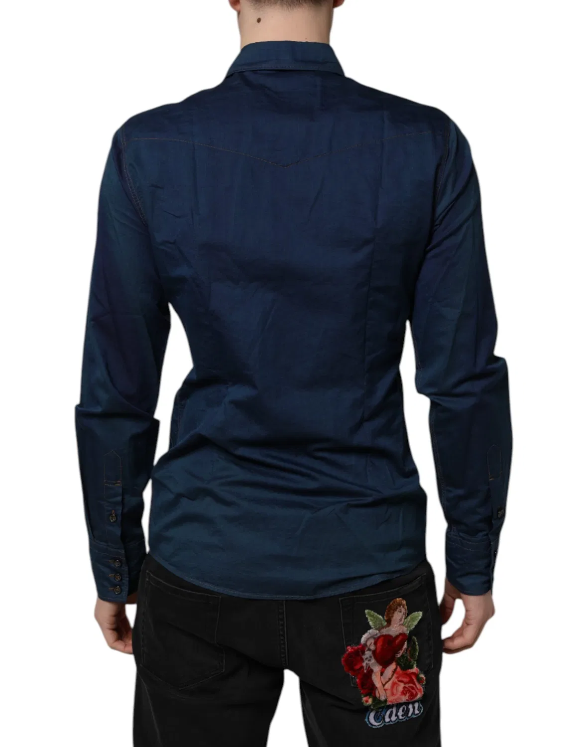 Мужская рубашка с длинным рукавом Casual GOLD Dolce & Gabbana, Blue — фото 4