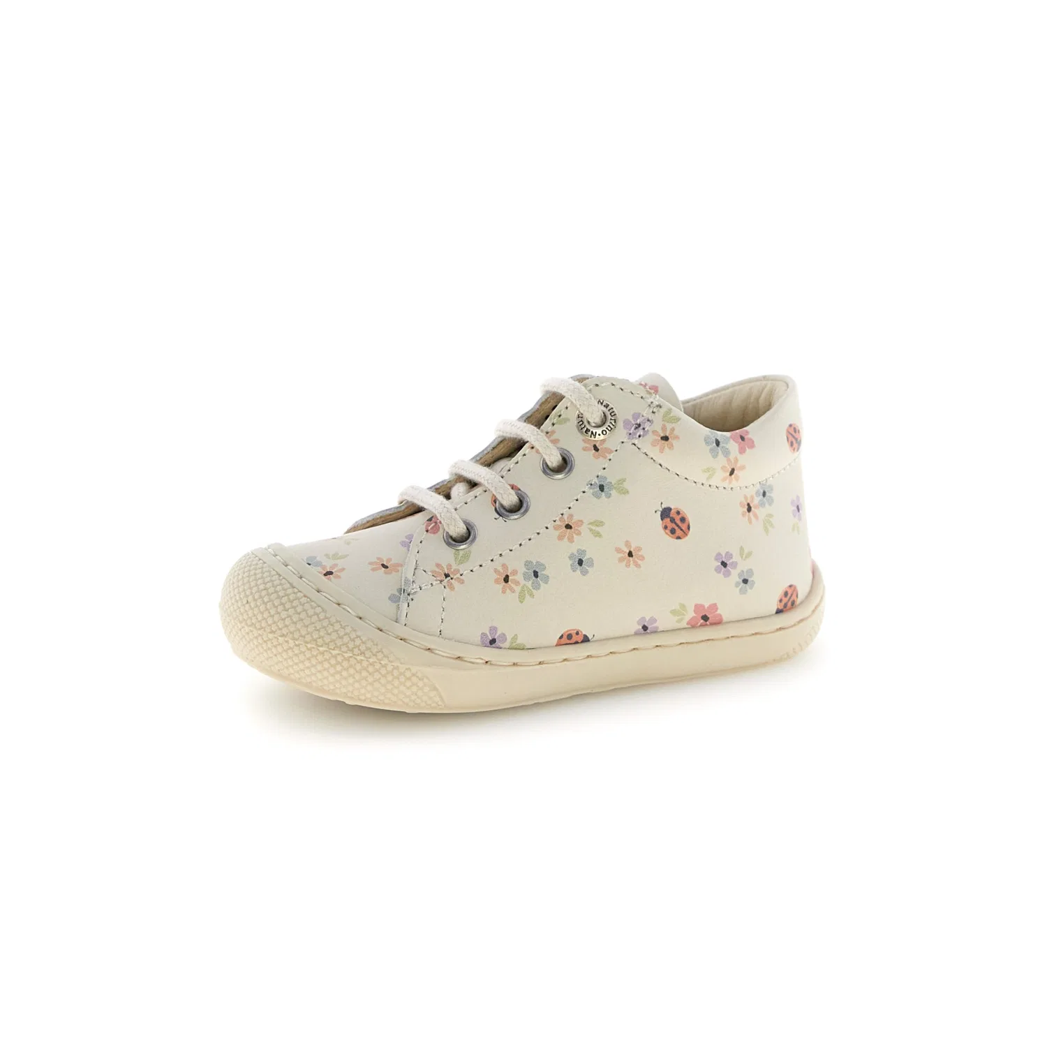 Детские кожаные кроссовки для первых шагов COCOON CALF Naturino, Offwhite