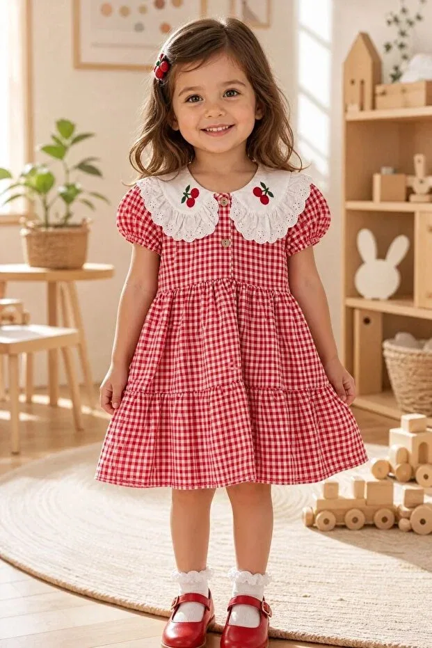 Детское платье для девочек хлопковое Summer Dress Nota Kids, Red