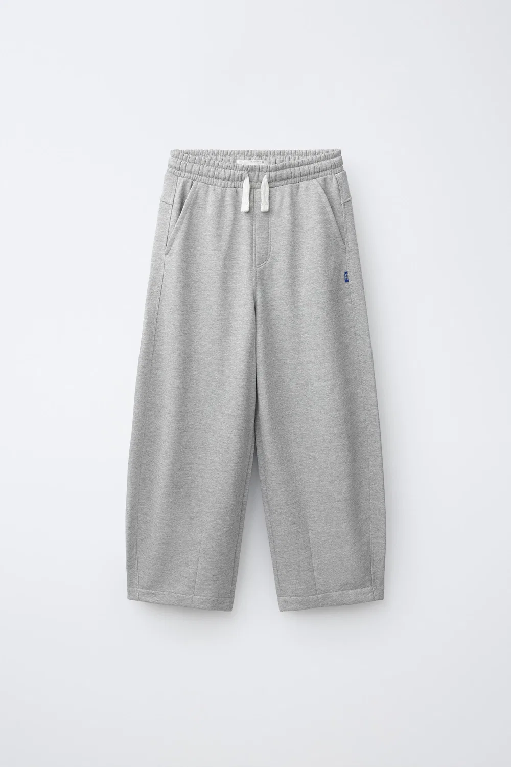 Плюшевые брюки "Бочка" ZARA, Grey marl