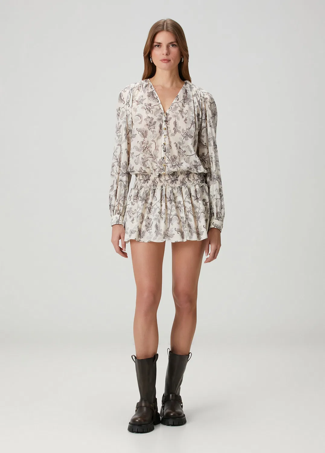 Платье мини Golden Goose, черно-белое