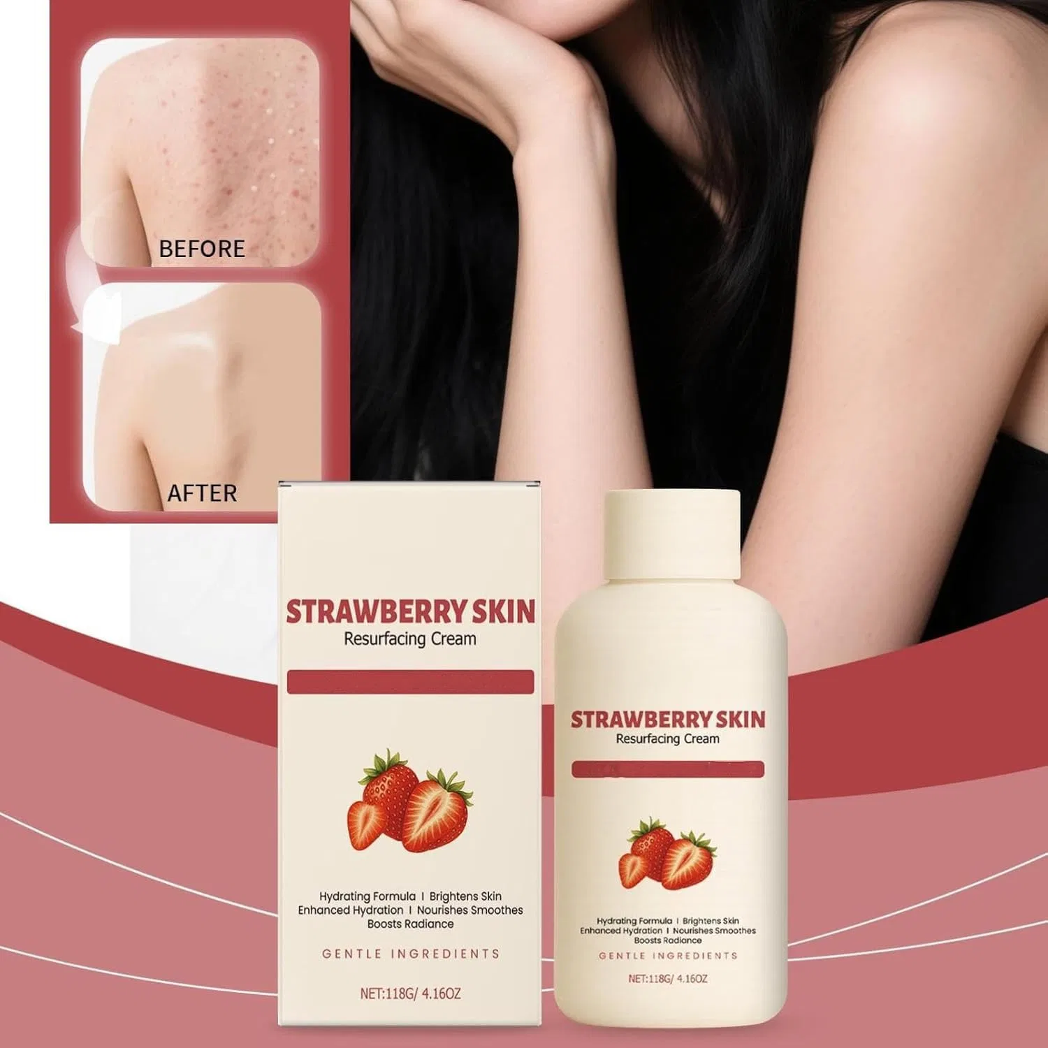 Крем для тела восстанавливающий Strawberry Skin Renewal Cream, JIAOY, 118 г, 3 шт. — фото 2