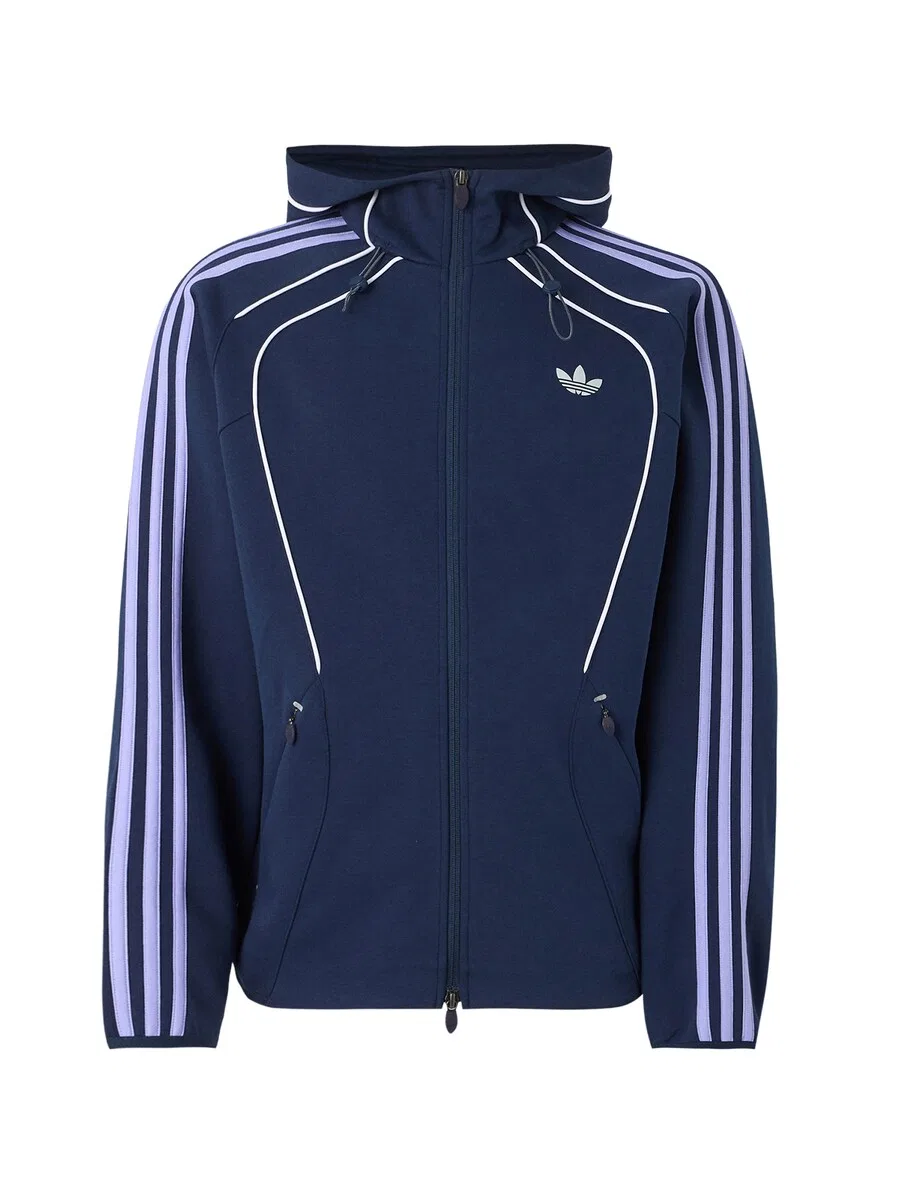 Толстовка на молнии ADIDAS ORIGINALS 'SPACER' в цветах индиго и опал