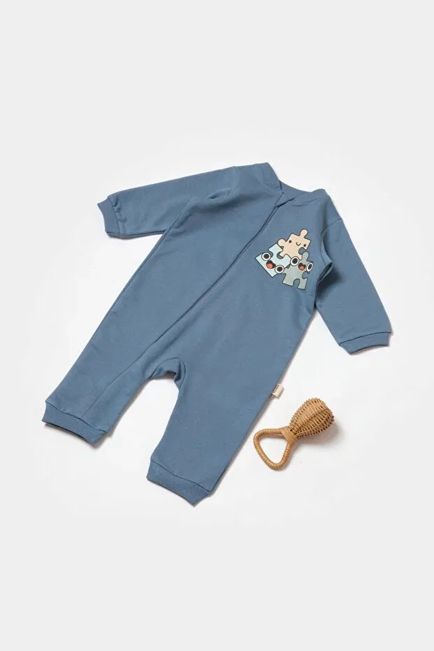 Детский комбинезон с принтом Babycosy, Navy Blue