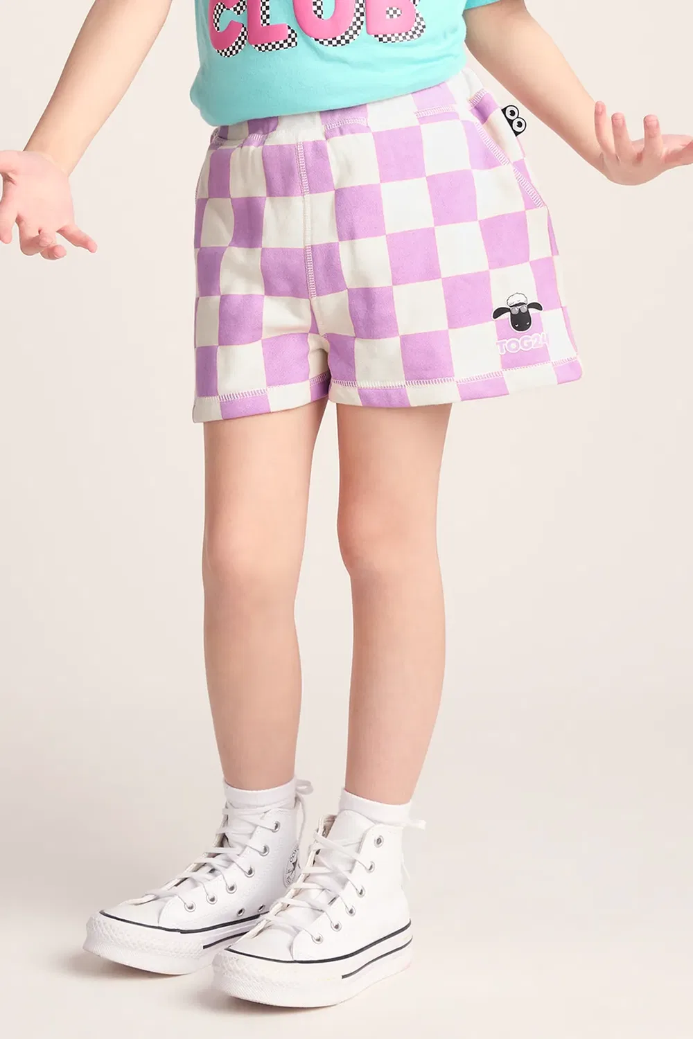 Детские шорты с принтом Shaun the Sheep Tog24, Lilac