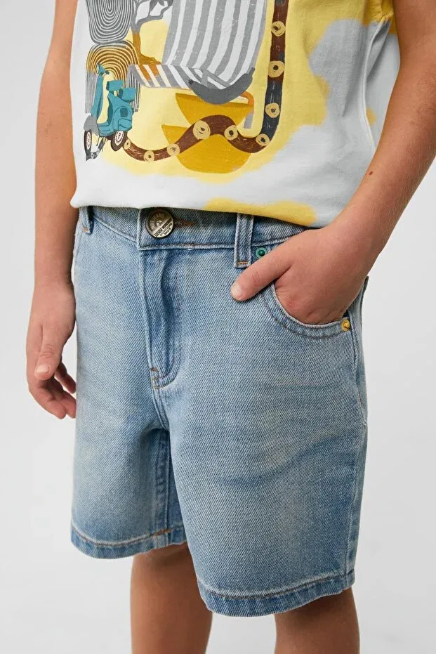 Детские шорты для мальчиков джинсовые Nbt Jeans, Blue — фото 3