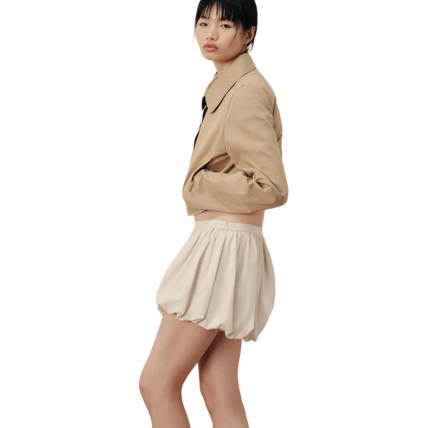 Женская повседневная короткая юбка Beige ZARA — фото 4