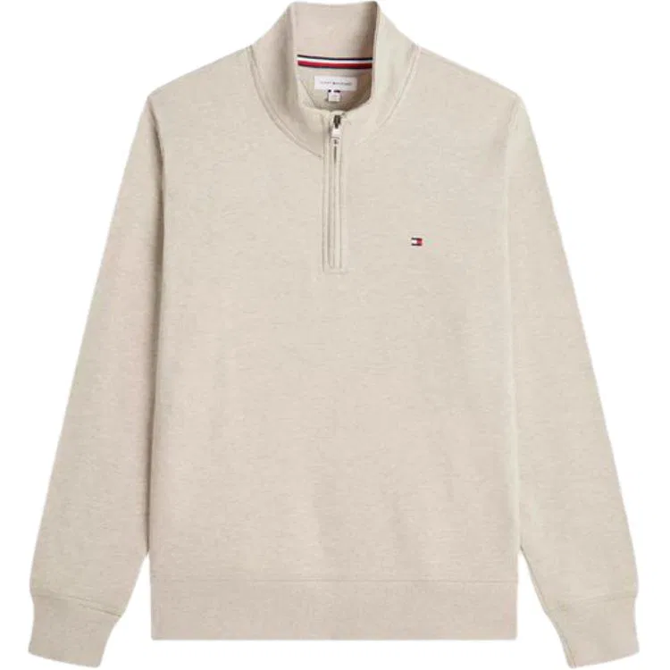 Мужской свитшот с воротником-стойкой Tommy Hilfiger, Ecru HFR