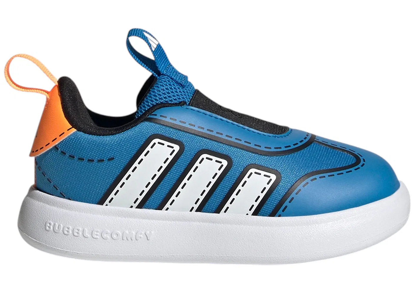 Детские кроссовки для мальчиков с верхом из сетки Adidas Bubblecomfy Adidas, Lucid Ray Blue/Cloud White/Lucid Tangerine