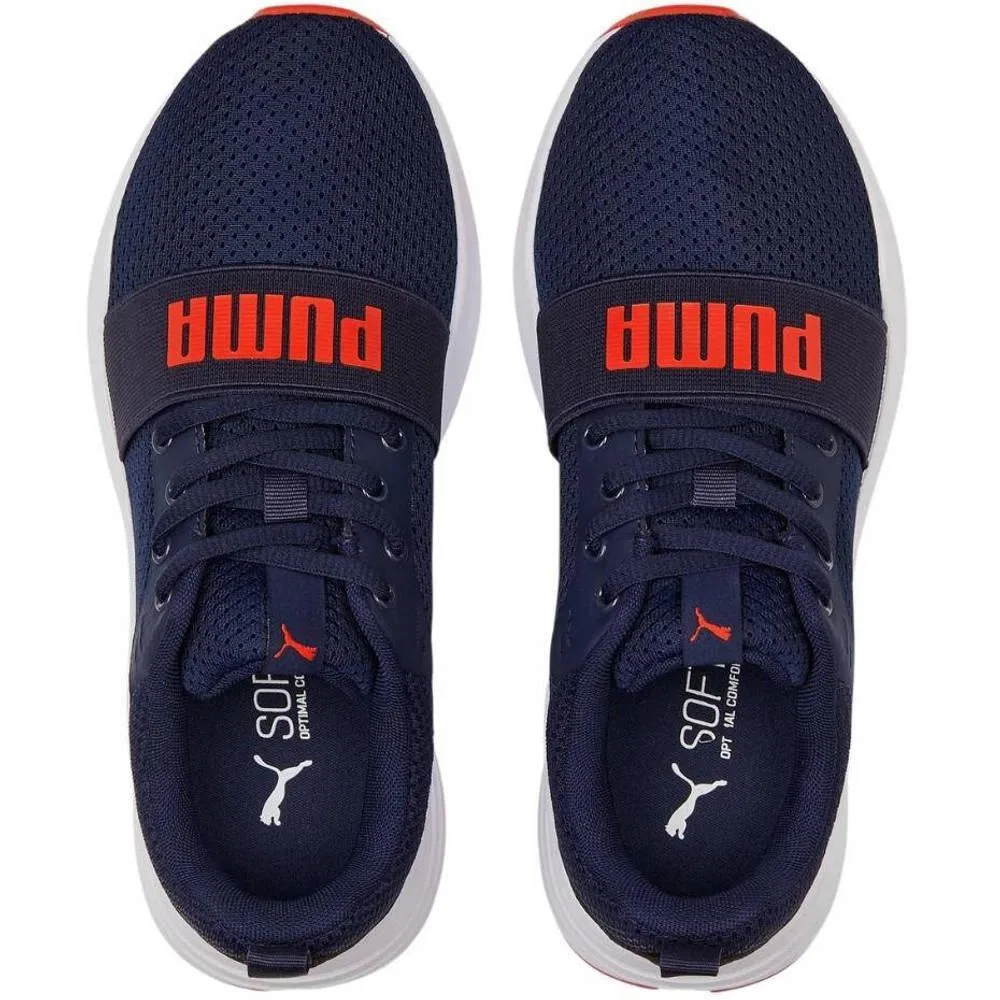 Детские кроссовки с контрастными деталями Wired Run Puma, Navyblau — фото 4