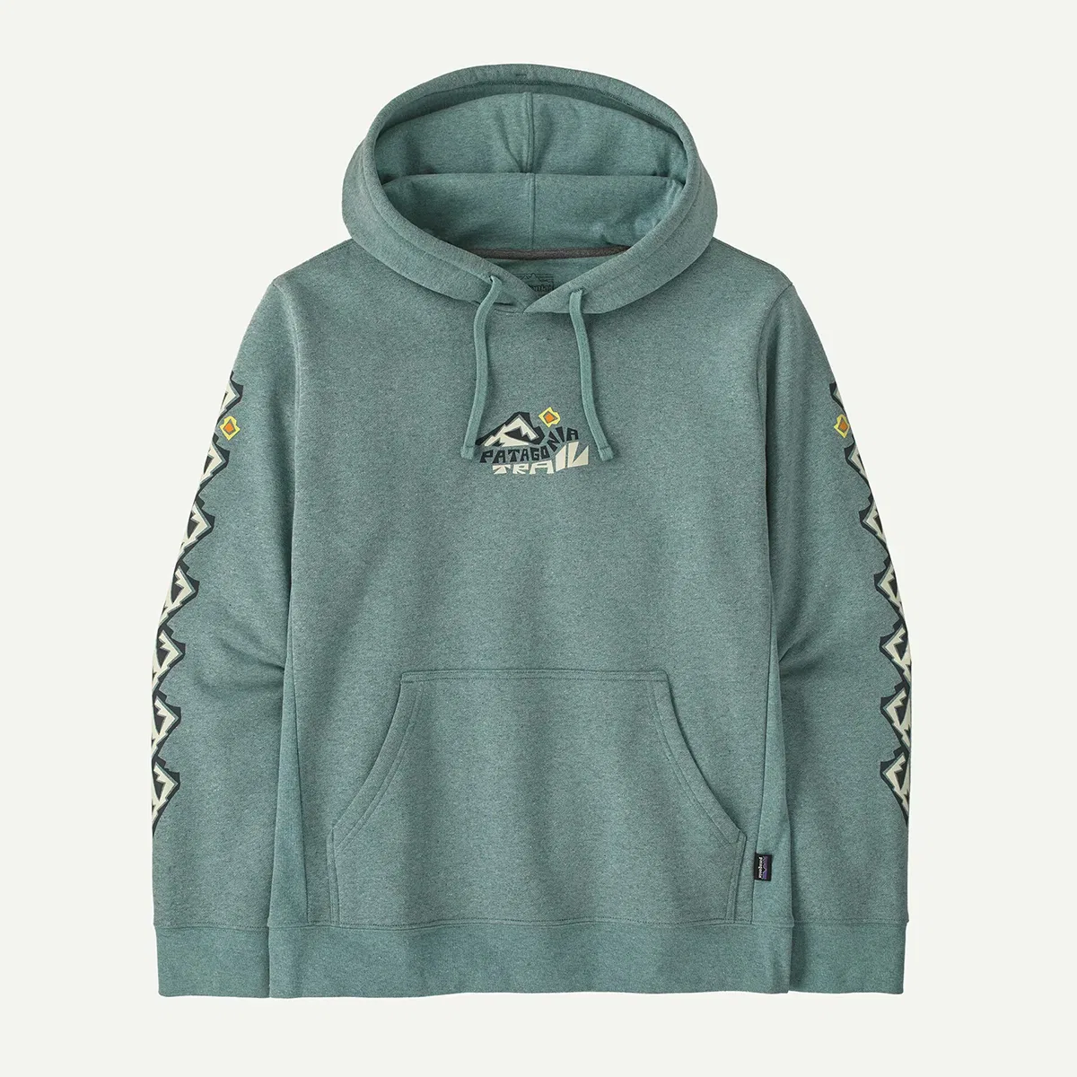 Мужское худи из переработанного флиса с принтом Trailcheck Uprisal Hoody Patagonia, Blue Sage — фото 4