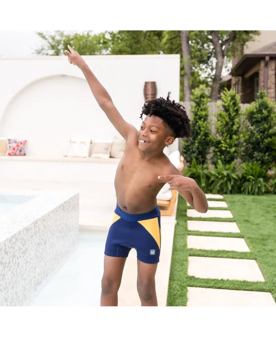 Плавки-подгузники для бассейна Splash Jammer Splash About, Navy/Yellow — фото 2