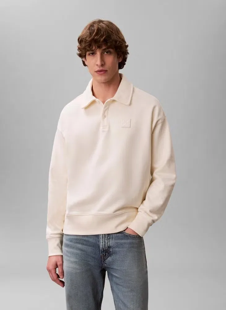 Пуловер свитшот Calvin Klein, белый