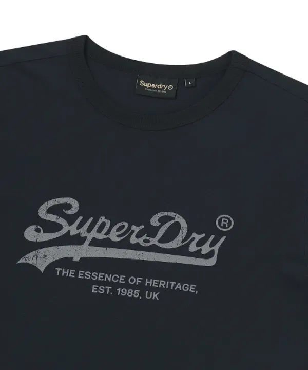 Футболка-поло с логотипом Superdry, темно-синий — фото 3