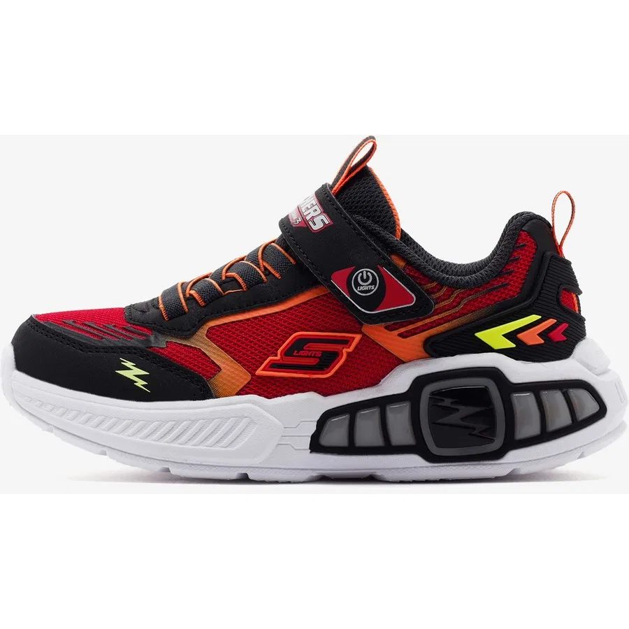 Кроссовки детские с подсветкой Light Storm 3 Skechers, Черно-красный