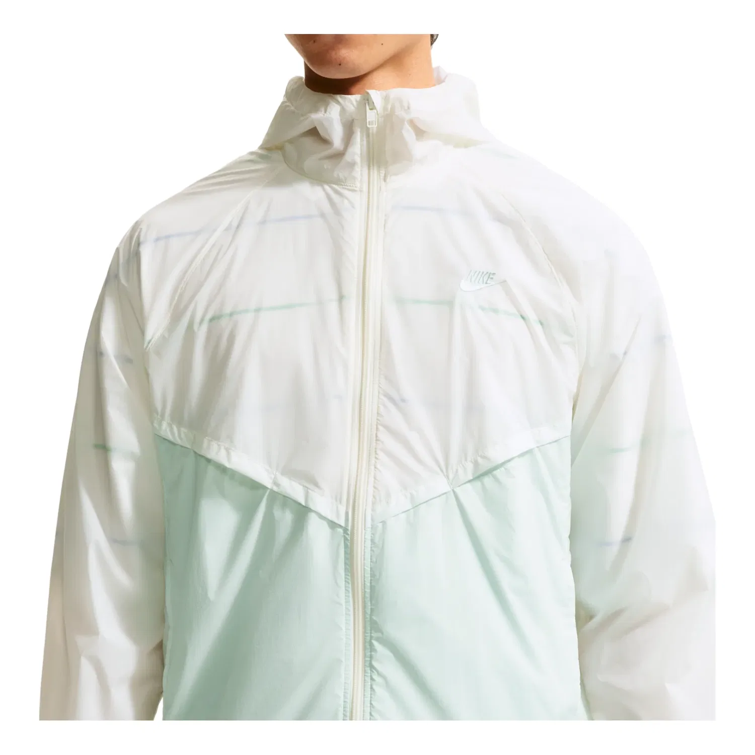 Мужская куртка с длинным рукавом Nike Windrunner Full-Zip UV Jacket Sail Barely Green, белый