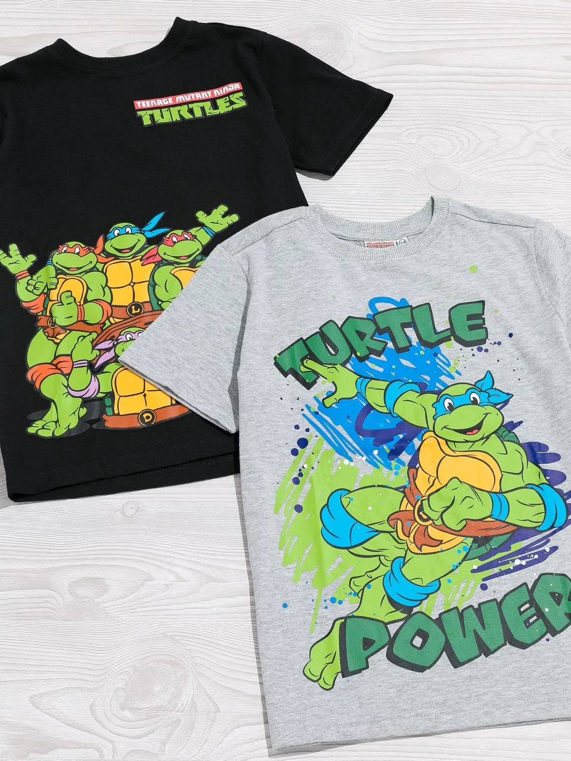 Футболка Teenage Mutant Ninja Turtles 2 Pack Vanilla Underground, серый/черный — фото 2