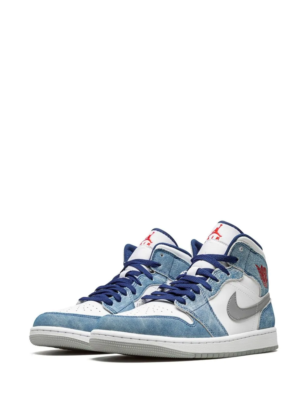Кроссовки Air  1 Mid French Blue Jordan, синий — фото 3