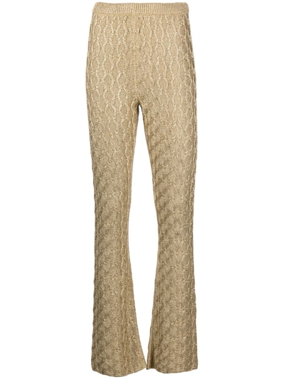 

Gucci брюки с эффектом металлик, желтый