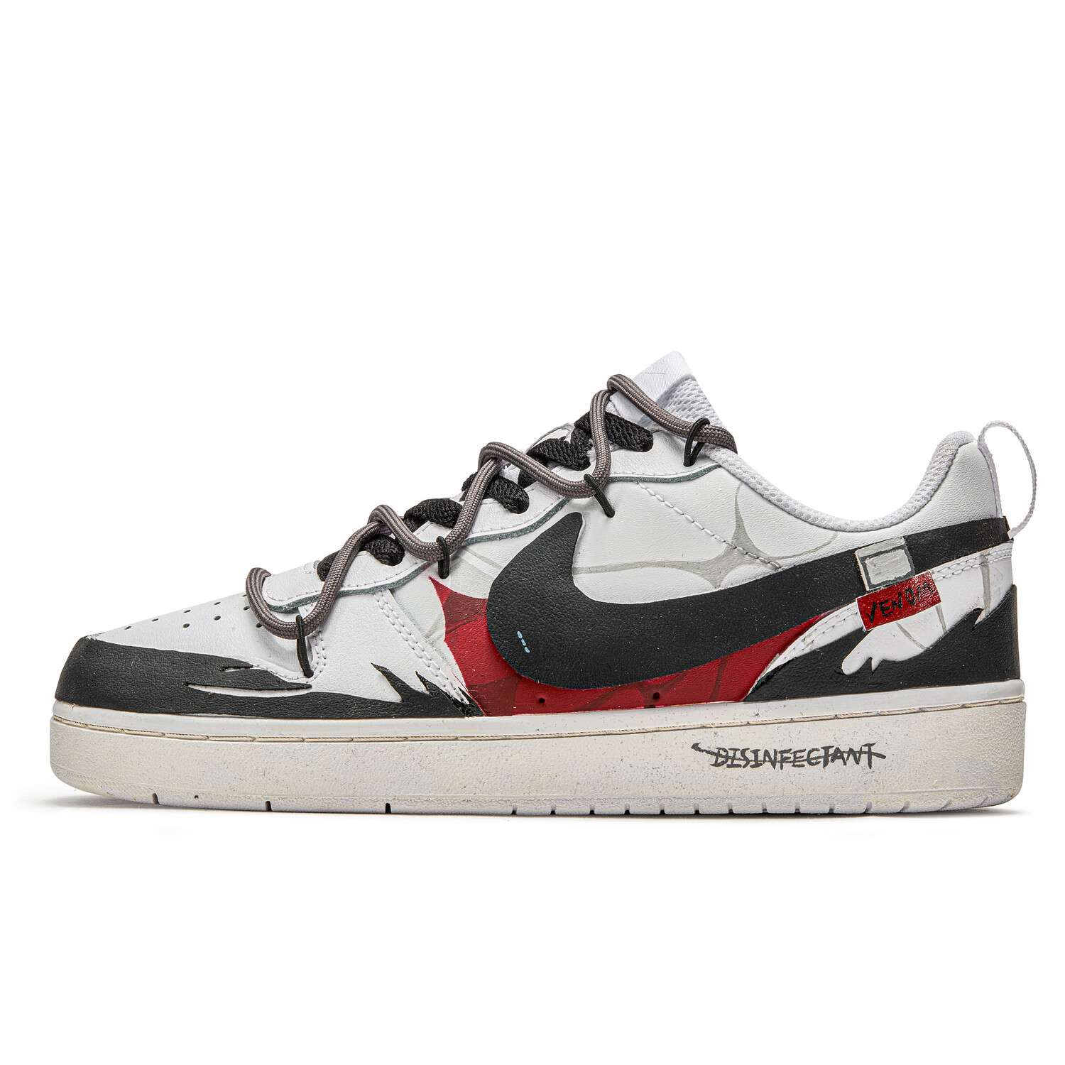 

Кроссовки Nike Court Borough Skateboarding, белый/черный/красный