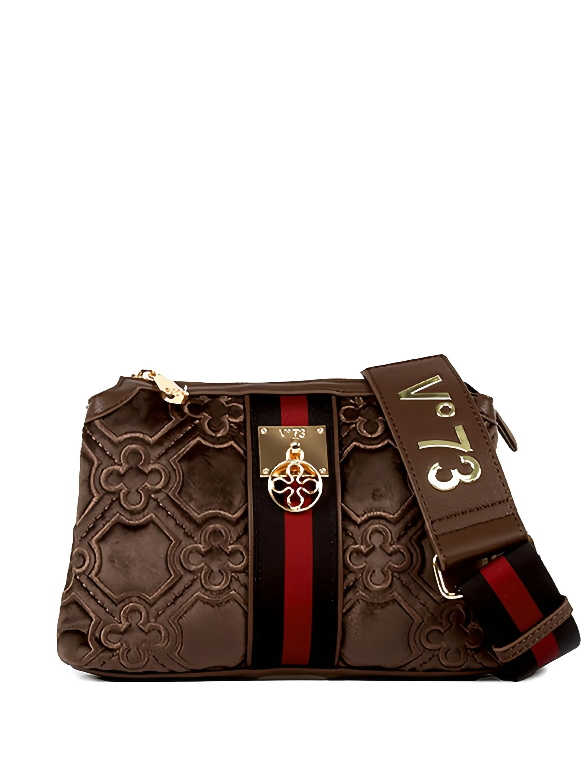 

Сумка на плечо с тиснением V°73, коричневый