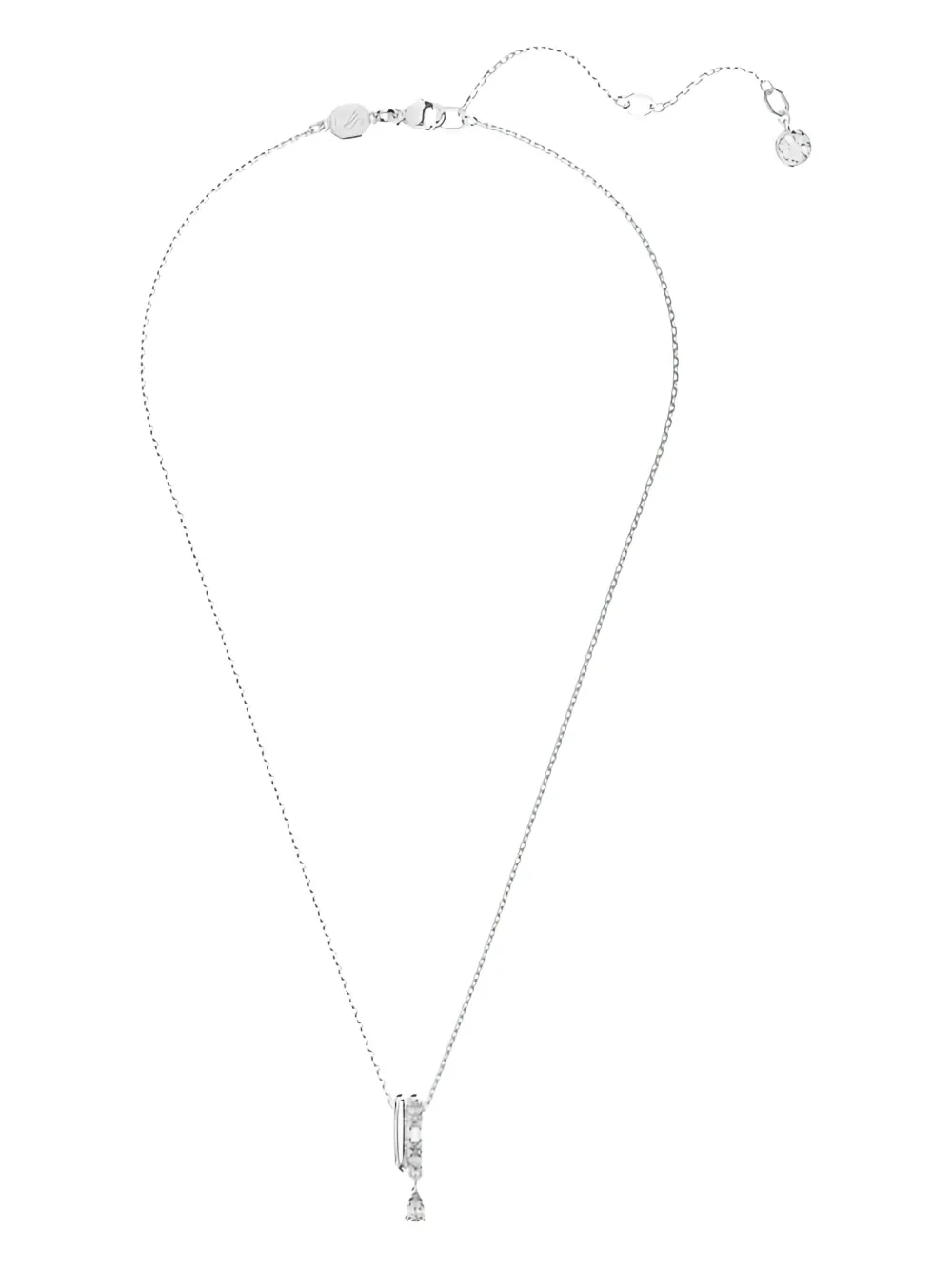 

Колье с подвеской Swarovski, серебяный