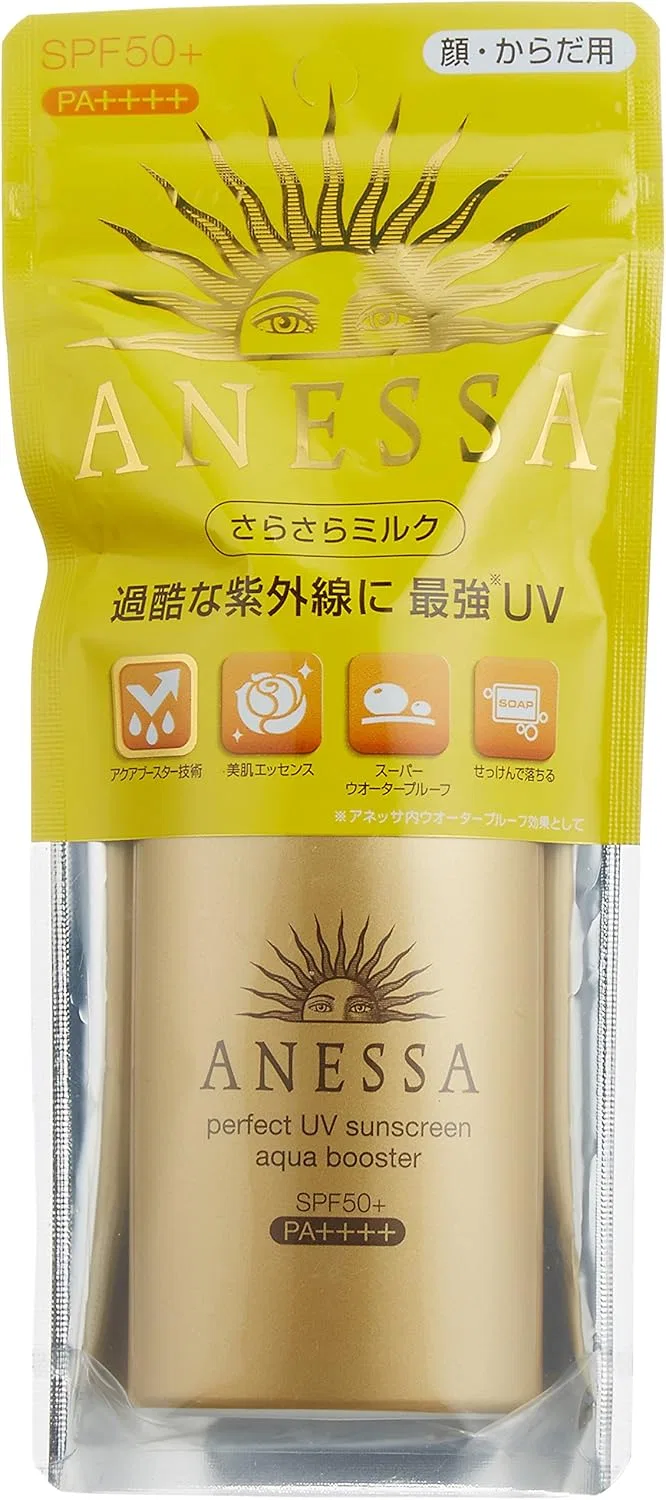 Солнцезащитный лосьон для лица и тела Anessa Perfect UV Aqua Booster 60 мл прозрачный — фото 2